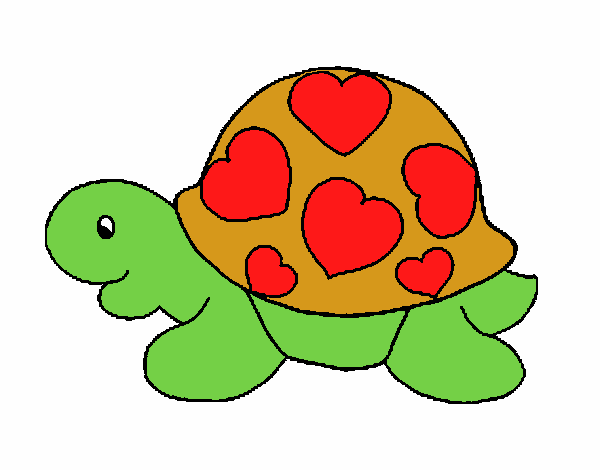 Tortuga con corazones