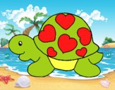 Tortuga con corazones