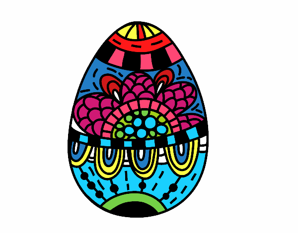 Un huevo de Pascua floral