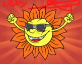 Dibujo Un sol con gafas de sol pintado por Lexy9999