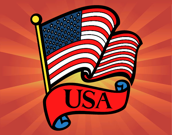 Dibujo Bandera de los Estados Unidos pintado por Charliepro