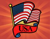 Dibujo Bandera de los Estados Unidos pintado por Charliepro