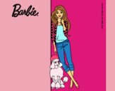 Barbie con cazadora de cuadros