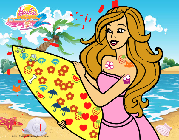 Barbie va a surfear