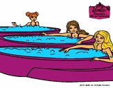 Barbie y sus amigas en el jacuzzi