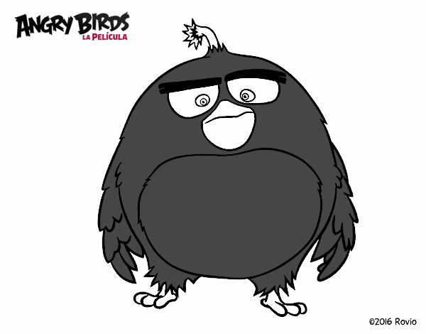Dibujo Bomb de Angry Birds pintado por Gobasa