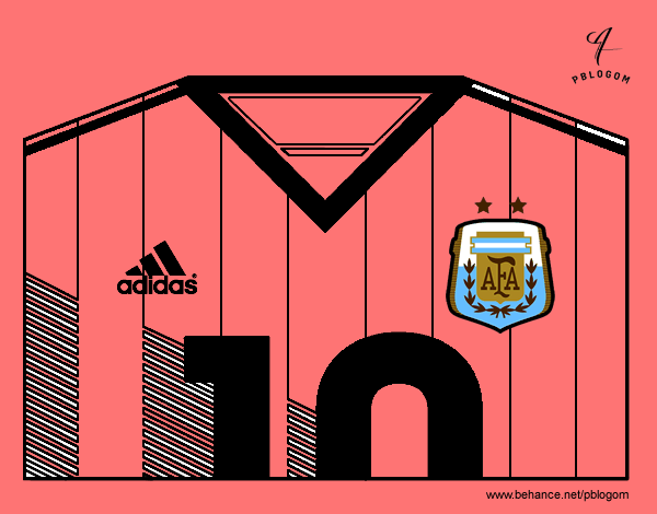 Camiseta del mundial de fútbol 2014 de Argentina