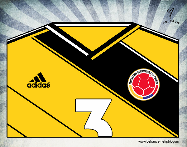 Camiseta del mundial de fútbol 2014 de Colombia