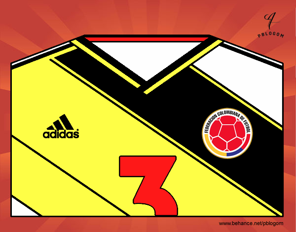 Camiseta del mundial de fútbol 2014 de Colombia