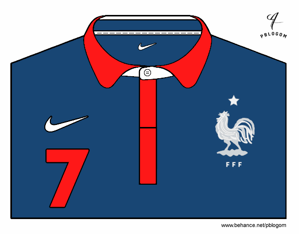 Camiseta del mundial de fútbol 2014 de Francia