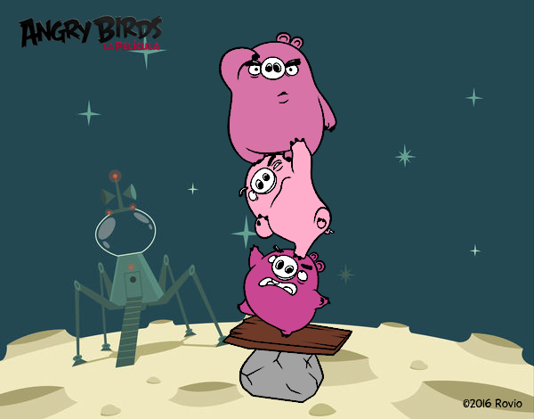 Dibujo Cerdos verdes de Angry Birds pintado por Guilletrs