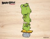 Dibujo Cerdos verdes de Angry Birds pintado por ru_82