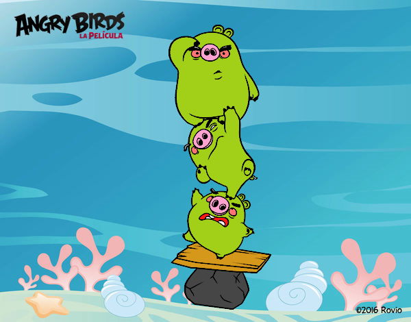 los angry birds verdes