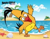 Dibujo Chuck de Angry Birds pintado por queyla
