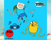 Finn y Jake escuchando música