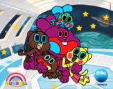 Gumball y amigos contentos