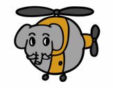 Helióptero con elefante