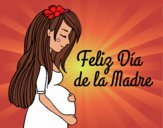 Mamá embarazada en el día de la madre