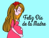 Mamá embarazada en el día de la madre