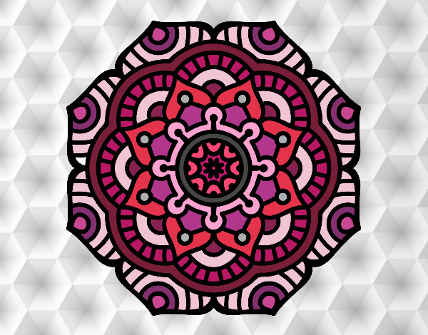 Dibujo Mandala flor conceptual pintado por CARySER