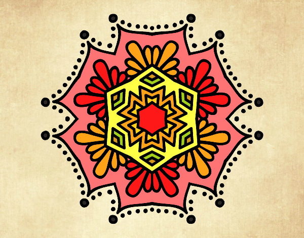 Mandala flor simétrica