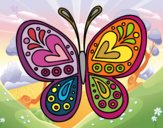Dibujo Mandala mariposa pintado por CARySER