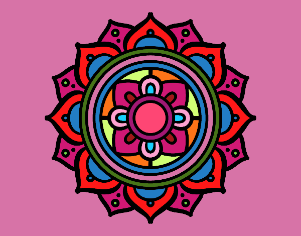 Mandala mosaico griego