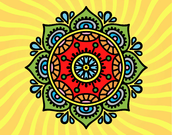 Dibujo Mandala para relajarse pintado por colibri49