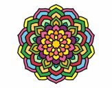 Dibujo Mandala pétalos de flor pintado por colibri49