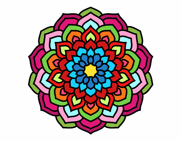 Dibujo Mandala pétalos de flor pintado por VICKY2110