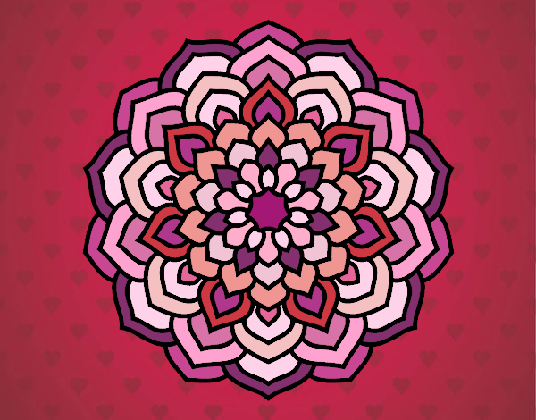 Dibujo Mandala pétalos de flor pintado por CARySER