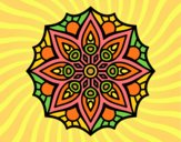 Dibujo Mandala simetría sencilla pintado por CARySER