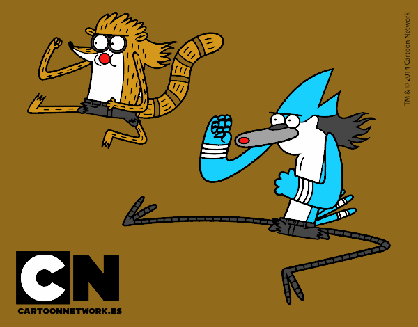 Mordecai y Rigby karatekas