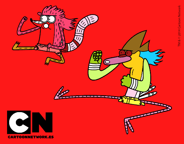 Mordecai y Rigby karatekas