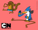 Mordecai y Rigby karatekas