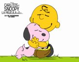 Snoopy y Carlitos abrazados