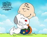 Snoopy y Carlitos abrazados