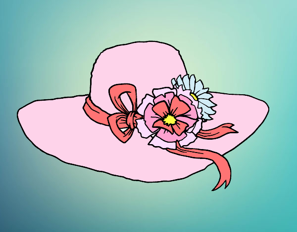 Sombrero con flores