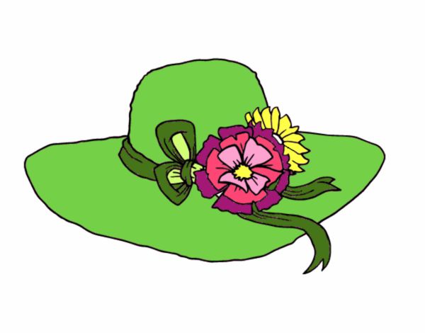 Sombrero con flores