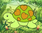 Tortuga con corazones