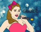 Dibujo Ariana Grande cantando pintado por lolyyfeli