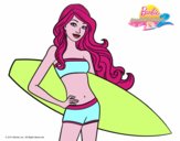 Barbie con tabla de surf