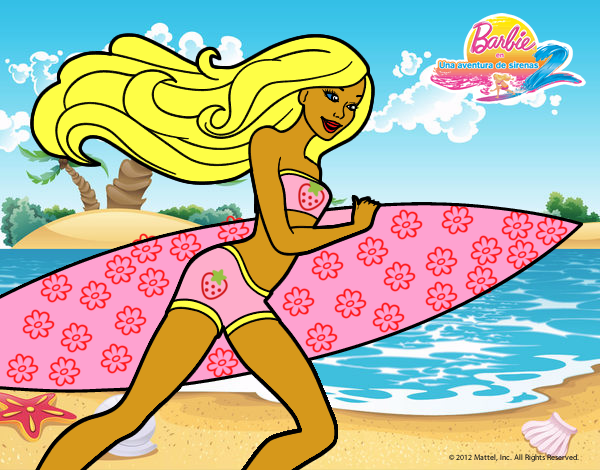 Barbie corre al agua