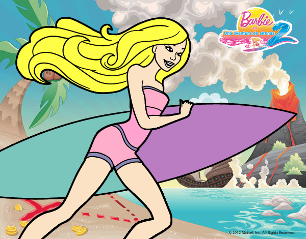 Barbie corre al agua