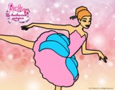 Dibujo Barbie en primer arabesque pintado por valeruca