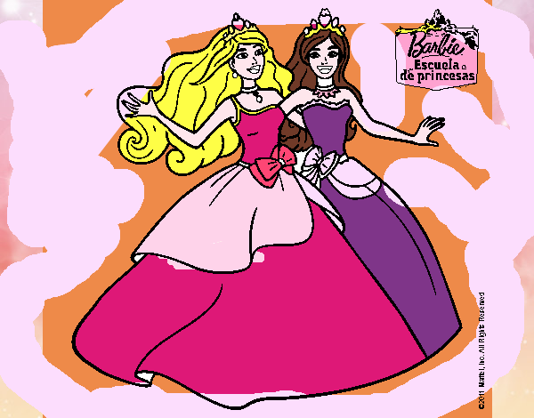 Barbie y su amiga súper felices