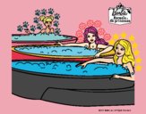 Barbie y sus amigas en el jacuzzi