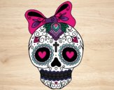 Calavera mejicana con lazo