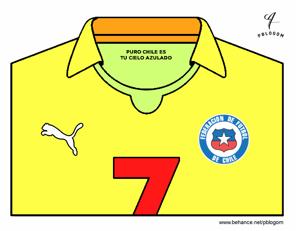 Camiseta del mundial de fútbol 2014 de Chile