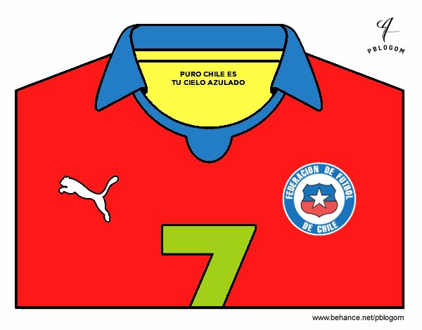 Camiseta del mundial de fútbol 2014 de Chile